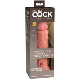 King Cock Elite Naturdildo „8“ Dual Density Silicone Cock“ mit extra starkem Saugfuß, hautfarben hell