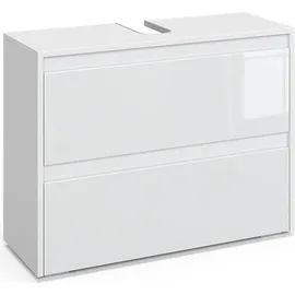 Vicco Waschbeckenunterschrank Majest, Hochglanz, 80.1 x 62 cm mit 2 Schubladen, Vicco