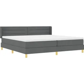 vidaXL Boxspringbett 200 x 200 cm Dunkelgrau