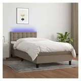 vidaXL Boxspringbett 90 x 200 cm Schwarz