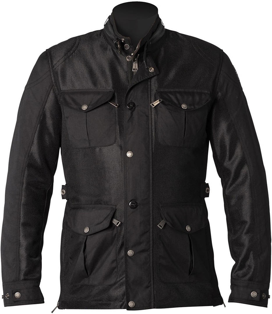 Helstons Field Mesh Motortextiel jas, zwart, S