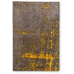Vintage Teppich Scroom 140 x 200 cm Mischgewebe Gold, Schwarz Gold /