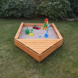 Promadino Holzsandkasten Multi mit Dach mehrfarbig