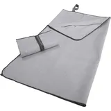 Dyckhoff Sporthandtuch Mikrofaser Sporttuch, Microfaser (1-St) grau 60 cm x 120 cm