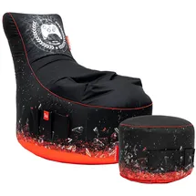 GAMEWAREZ Crimson X-Ray Sitzsack Bundle rot für PS4 / PS5 / Nintendo Switch