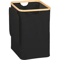 KESPER Wäschesammler, Bambus, schwarz