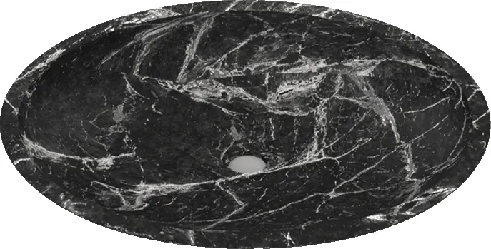 Glassdesign KOOL MAX Marble Aufsatzwaschtisch Marmo Calacatta - grau matt