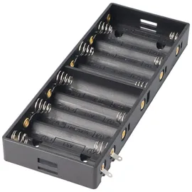 AccuCell Batteriehalter für 10 Mignon AA LR6 Nebeneinander Batterie, Akku – Batteriehalter AA Mignon, Batterie Halterung Elektronik (Kunststoff)