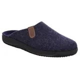 Pantoffel ROHDE "SOLTAU-H", Herren, Gr. 47, blau (ocean, meliert), Filz, Schuhe, Hausschuh, Schlappen, Clog mit seitlichem Label