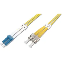Digitus LWL Patchkabel, LC ST SM OS2 09/125 - 1 m