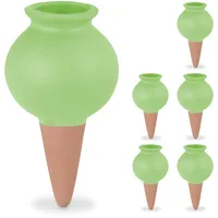 Relaxdays Tonspitzen Bewässerung, 6er Set, Wasserspender für Zimmerpflanzen &