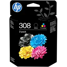 HP 308 schwarz + CMY