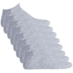 TOM TAILOR 8er Pack Unisex Socken - Basic, Sneakersocken, einfarbig Hellgrau 43-46