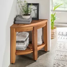 Destiny Badregal SPA & LIVING, Eckregal halbrund cm, Teak