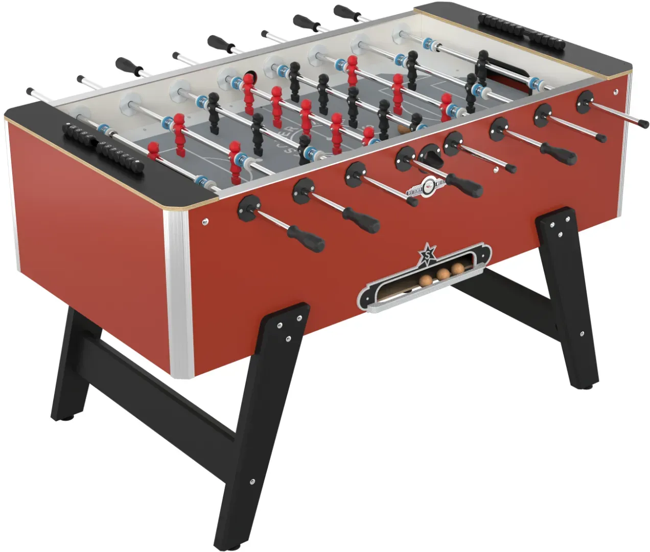 Deutscher Meister Tischfußball Kickertisch "LUXLINE",rot,