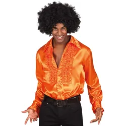 Rüschenhemd Diego orange - L