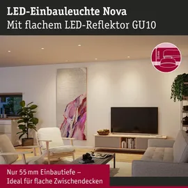 Paulmann Nova 3 Einbauleuchte rund Weiß matt