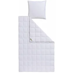Daunenbettdecke + Federkissen FJÖDUR "Fabian", weiß, B/L: 155cm x 220cm Anzahl Teile 1, B/L: 80cm x 80cm Anzahl Teile 1, Bezug: Baumwolle Füllung: Entendaune/-feder, leicht, Bettdecken Bezug: 100% Baumwolle. Kopfkissen Bezug: 100% Baumwolle. Bettdecken Füllung: 60% Entendaune, 40% Entenfeder. Kopfkissen Füllung: 60% Entendaune, 40% Entenfeder, Bettwaren-Sets, Erholt aufwachen und voller Elan in den Tag starten
