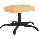 vidaXL Fußhocker Creme 60x60x36 cm Mikrofasergewebe