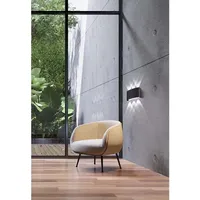 Fischer Leuchten Wandleuchte Außenleuchte Gartenlampe LED Metall Schwarz Wandspot