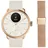 38 mm rose, Sport Fluorelastomer-Armband weiß + Milanaise-Armband gold