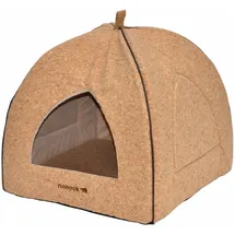 nanook shop Hundehöhle Katzenhöhle Amira - nanook Kork Design - faltbar - braun -mit Liegekissen - 55 x 52 cm