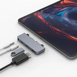 Hyper Drive 4-in-1 USB-C Hub iPad Pro Grau