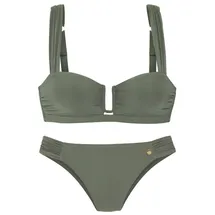 LASCANA Bandeau-Bikini Damen Grün 34 Cup A/B
