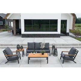 Lesli Living Lounge-Set Donnan anthrazit/grau