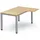 Rocada Schreibtisch Executive L-Form rechts BxTxH 180x120x73cm Gestell grau Platte Melamin buche