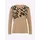 Sieh an! Langarm-Shirt in camel-schwarz | Gr.: 42