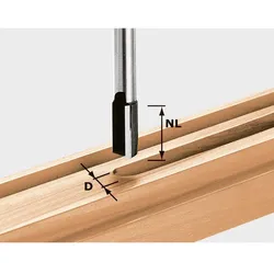 FESTOOL Nutfräser Oberfräse Fräser Bohren HW Schaft 8mm HW S8 D25/20 490975