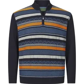 Charles Colby Strickpullover mit trendigen Streifendetails Blau 3XL