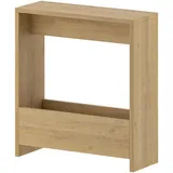Decortie | Simpi Moderner Beistelltisch Riga, Eiche Holzwerkstoff, rechteckig, 20x60x55 cm Stauraum, einfacher Aufbau, Wohnzimmer, Wohnzimmertische, Beistelltische