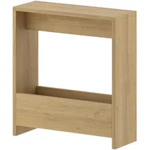 Decortie | Simpi Moderner Beistelltisch Riga, Eiche Holzwerkstoff, rechteckig, 20x60x55 cm Stauraum, einfacher Aufbau, Wohnzimmer, Wohnzimmertische, Beistelltische