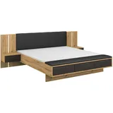 Rauch Bettanlage Apollon m. Sitzbank ca. 180x200 cm Schwarz/Eiche