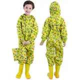 Kinder Regenponcho Kleinkind Regenmäntel Jungen Mädchen Wasserdichte Overall Einteilig Regenjacken Netter Cartoon Regenbekleidung Outdoor