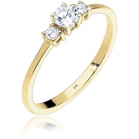 Elli PREMIUM Trio Zirkonia 375 Gelbgold Ringe Damen