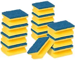 Scotch-Brite Schwamm Delicate Non-Scratch 15,8 x 28,3 x 10 cm Blau, Gelb 12 Stück