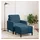 vidaXL Fernsehsessel mit Hocker Samt 60 x 80 x 60 cm Blau