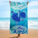 Kiuiom Strandtuch Großes, Damen Strandhandtuch, Mikrofaser Handtuch 180x80, Stranddecke Microfaser Badetuch Groß Sandfrei Badetuch Leicht und Schnelltrocknend für den Strand Gym Travel Sauna