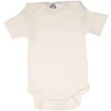 cosilana Baby Kurzarm-Body aus Bio Wolle / Seide Uni Natur 62/68