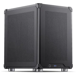 Jonsbo C6 Black Micro-Tower PC-Gehäuse, Gaming-Gehäuse Schwarz