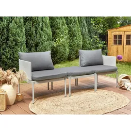 Beliani Lounge-Set 3-tlg. Grau