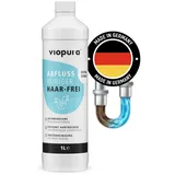 viopura Abflussreiniger 1 Liter EXTRA STARK Haarfrei Rohrreiniger (Flasche, [- 1x 1000 ml Flasche, bis zu 20 Reinigungsvorgänge 1000 ml, Rohrreiniger, Abflussreiniger)