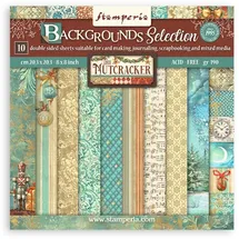 Stamperia - Scrapbook Paper Pad for Scrapbooks, Albums, Cards, Bullet Journals and More, Acid Free, Double-Sided, Perfect for Crafts and Gifting (The Nutcracker Backgrounds) (20.3 x 20.3cm)