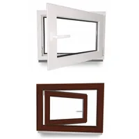 JeCo Fenster Kellerfenster Kunststoff innen weiß / außen Farbe 2-fach Verglasung 50 cm x 80 cm