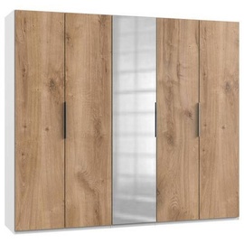 WIMEX Level 250 x 216 x 58 cm Plankeneiche Nachbildung/weiß mit Spiegeltüren