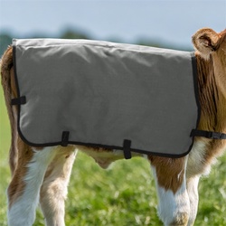 Kälberdecke 70cm, grau - Thermodecke für junge Kälber als Kälteschutz