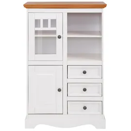 OTTO home Highboard Melissa 80 x 45 x 120 cm Gelb/Weiß